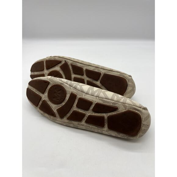 Michael Kors Women's MK Loafers Size 8.5 Cream Black Gold Slip On - Picture 9 of 9